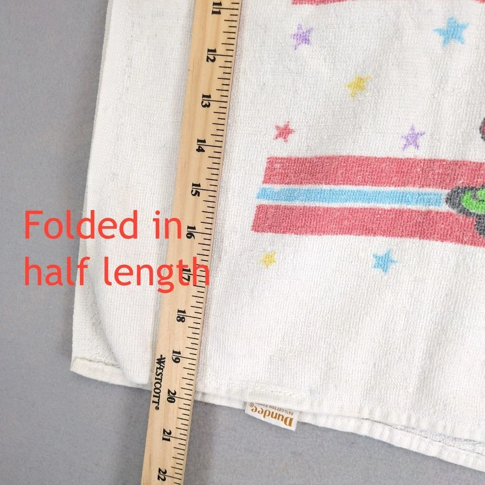 Vintage 1989-90s Dundee TMNT Kids Bath Towel Raphael USA Made 40x26